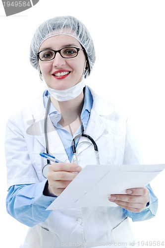 Image of isolated adult woman nurse