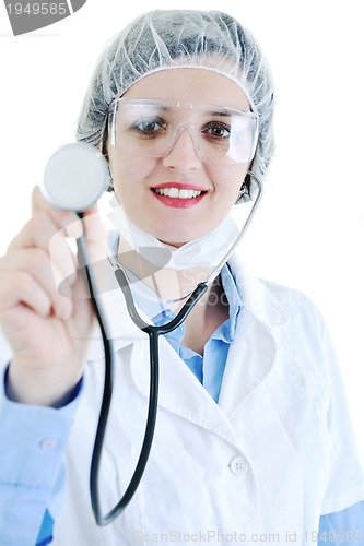 Image of isolated adult woman nurse