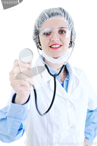 Image of isolated adult woman nurse