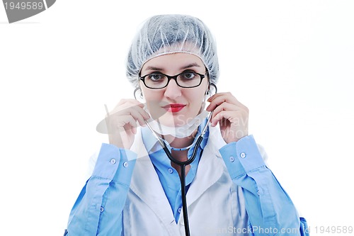 Image of isolated adult woman nurse