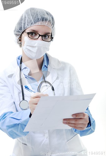 Image of isolated adult woman nurse