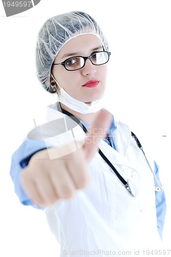 Image of isolated adult woman nurse