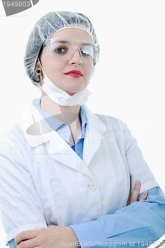 Image of isolated adult woman nurse