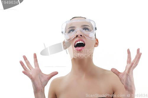 Image of woman protection glasses