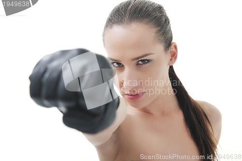 Image of woman with glove