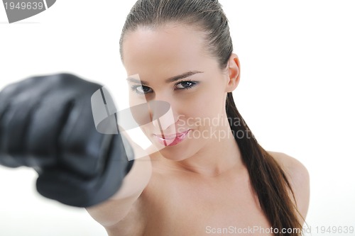 Image of woman with glove