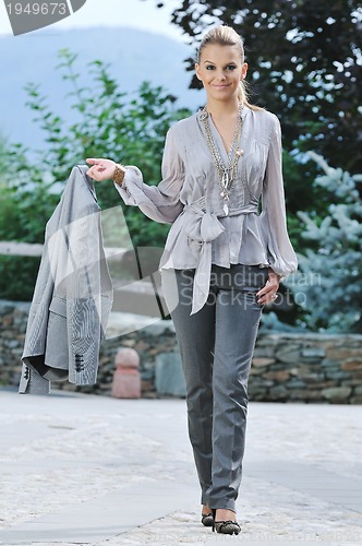 Image of happy woman fashion outdoor 