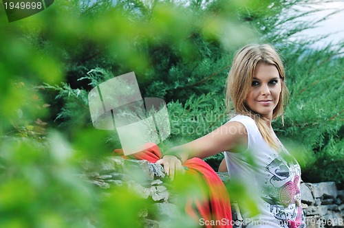 Image of happy woman fashion outdoor 
