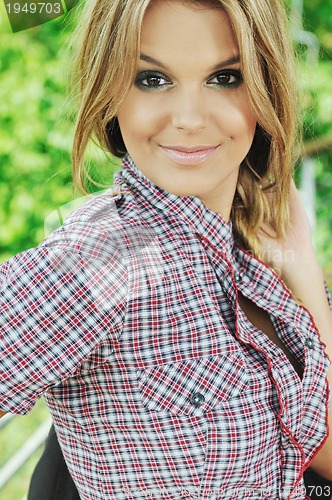 Image of happy woman fashion outdoor 