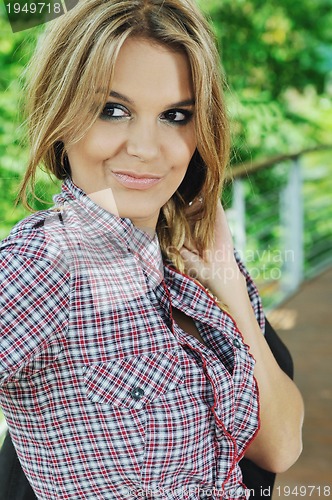 Image of happy woman fashion outdoor 