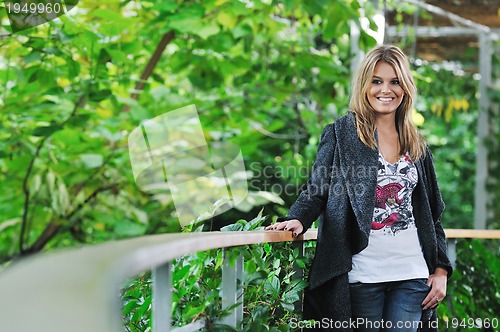 Image of happy woman fashion outdoor 