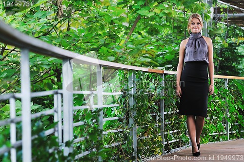 Image of happy woman fashion outdoor 