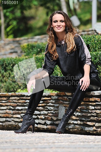 Image of happy woman fashion outdoor 