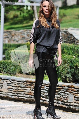 Image of happy woman fashion outdoor 