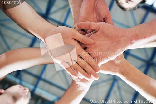 Image of basket ball game player at sport hall