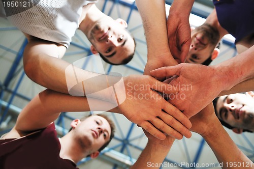 Image of basket ball game player at sport hall