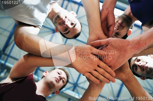 Image of basket ball game player at sport hall