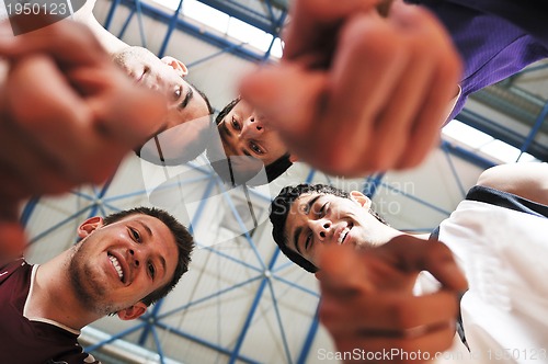 Image of basket ball game player at sport hall