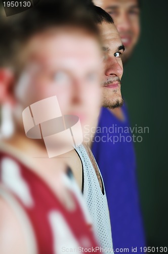 Image of basket ball game player at sport hall