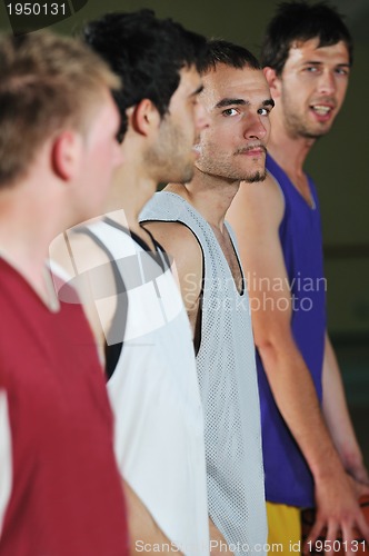 Image of basket ball game player at sport hall