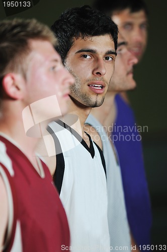 Image of basket ball game player at sport hall