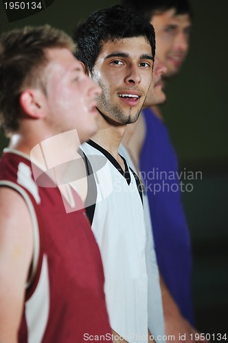 Image of basket ball game player at sport hall