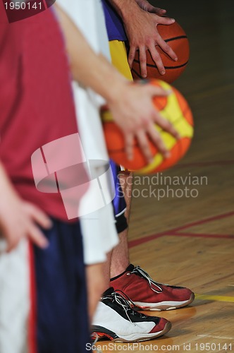 Image of basket ball game player at sport hall