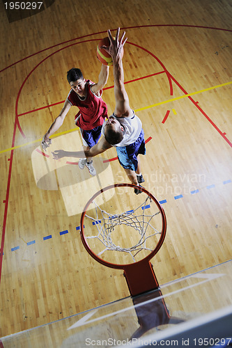 Image of playing basketball game