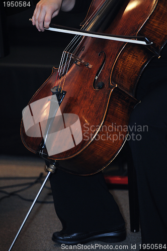 Image of classical music bass instrument player