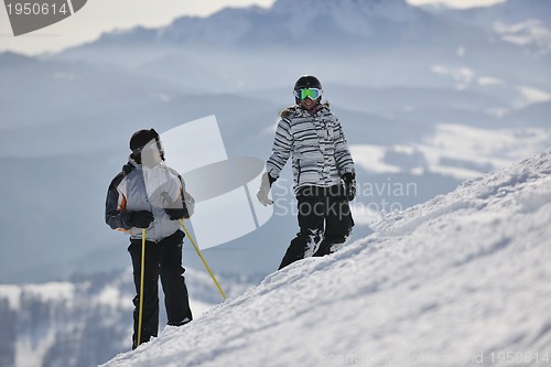 Image of couple relaxing winter seson 