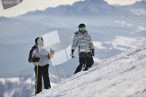 Image of couple relaxing winter seson 