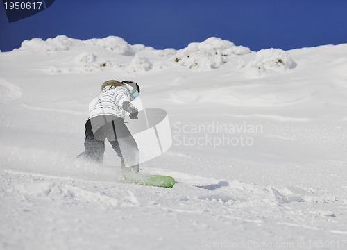 Image of snowboard woman