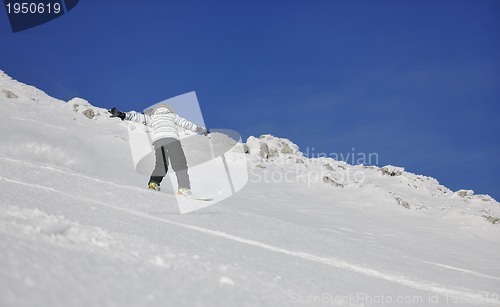 Image of snowboard woman