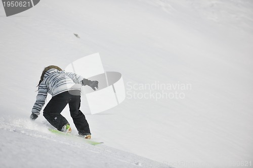 Image of snowboard woman