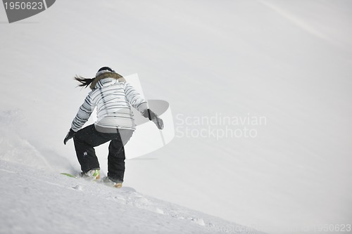 Image of snowboard woman