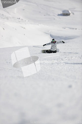 Image of snowboard woman