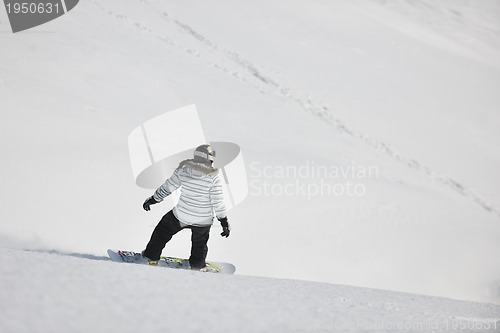 Image of snowboard woman