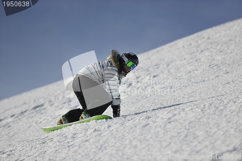 Image of snowboard woman