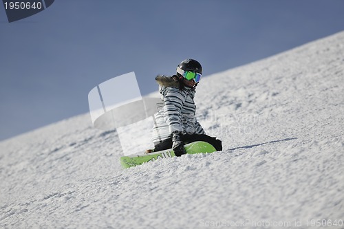 Image of snowboard woman