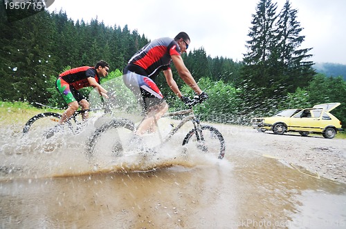 Image of wet mount bike ride