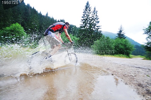 Image of wet mount bike ride