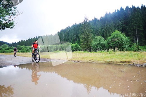 Image of wet mount bike ride