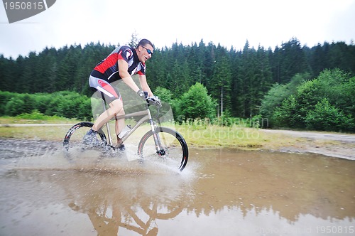 Image of wet mount bike ride