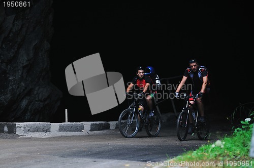 Image of friendshiop outdoor on mountain bike