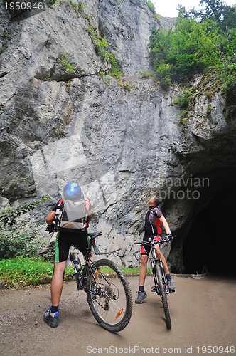 Image of friendshiop outdoor on mountain bike
