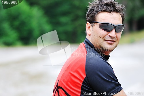 Image of mountain biker portrait