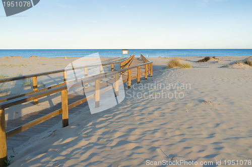 Image of Catwalk through dunes