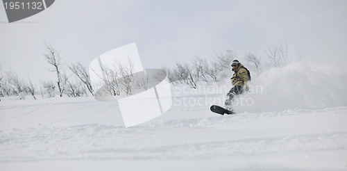 Image of freestyle snowboarder