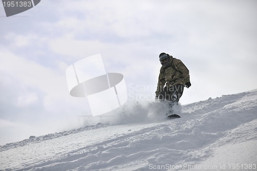 Image of freestyle snowboarder