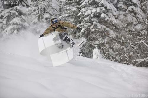 Image of freestyle snowboarder